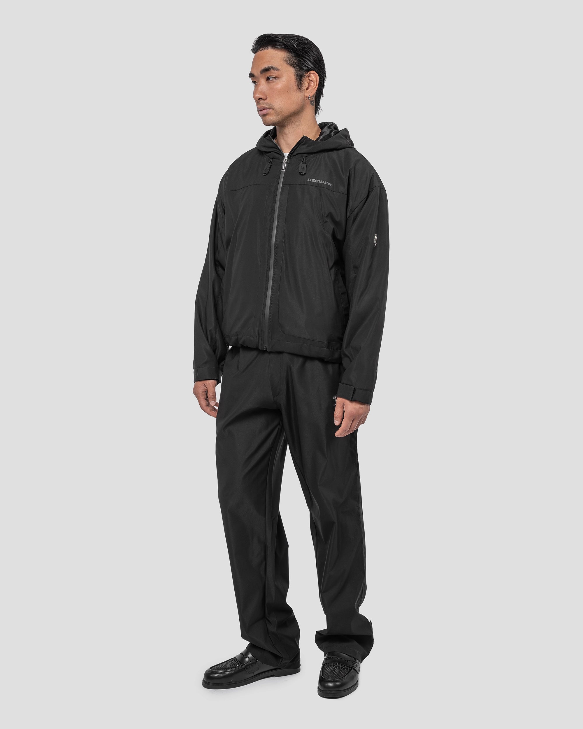 Technische Kapuzenjacke Schwarz