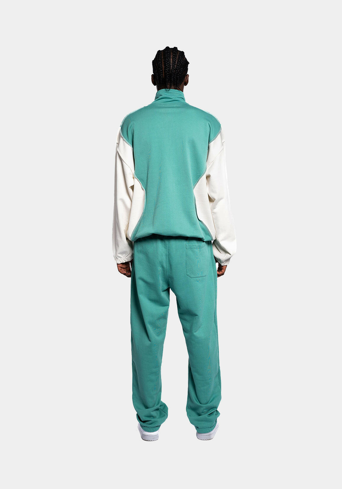 DCDR GREEN ZIP PULLOVER.