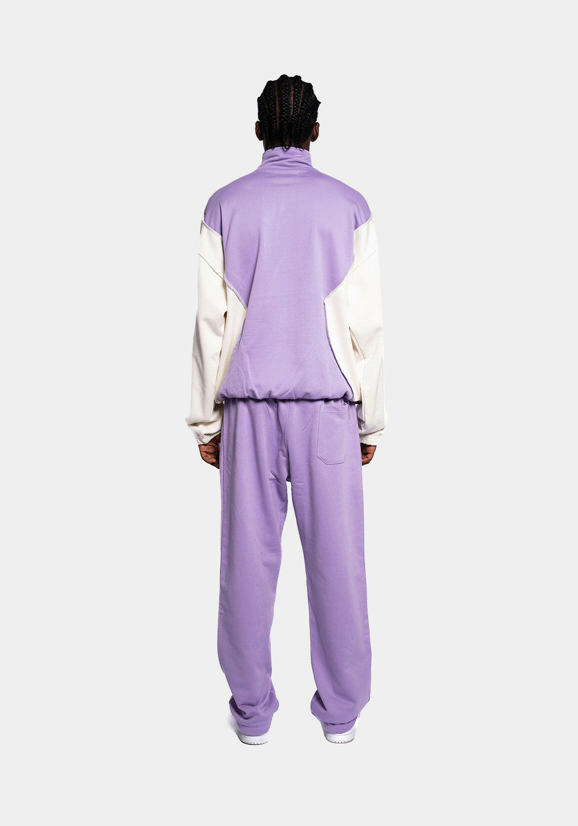 DCDR PURPLE ZIP PULLOVER.
