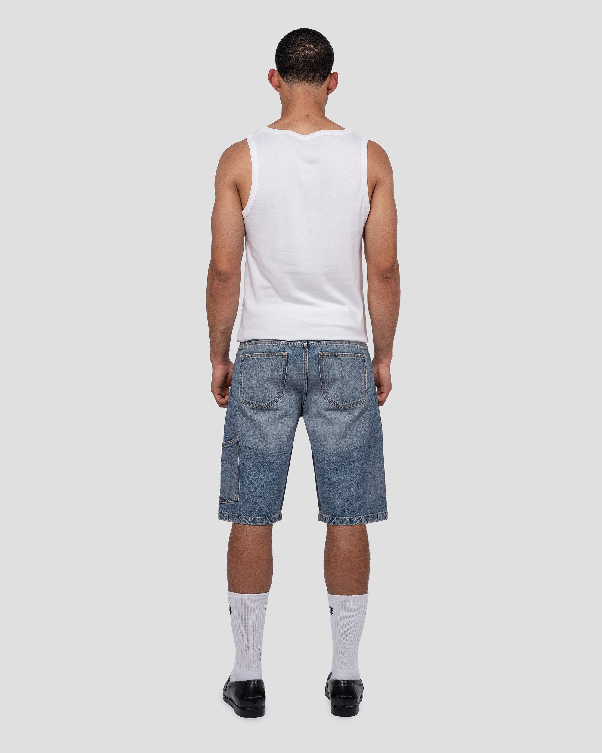 Monogramm Denim Jorts Blau