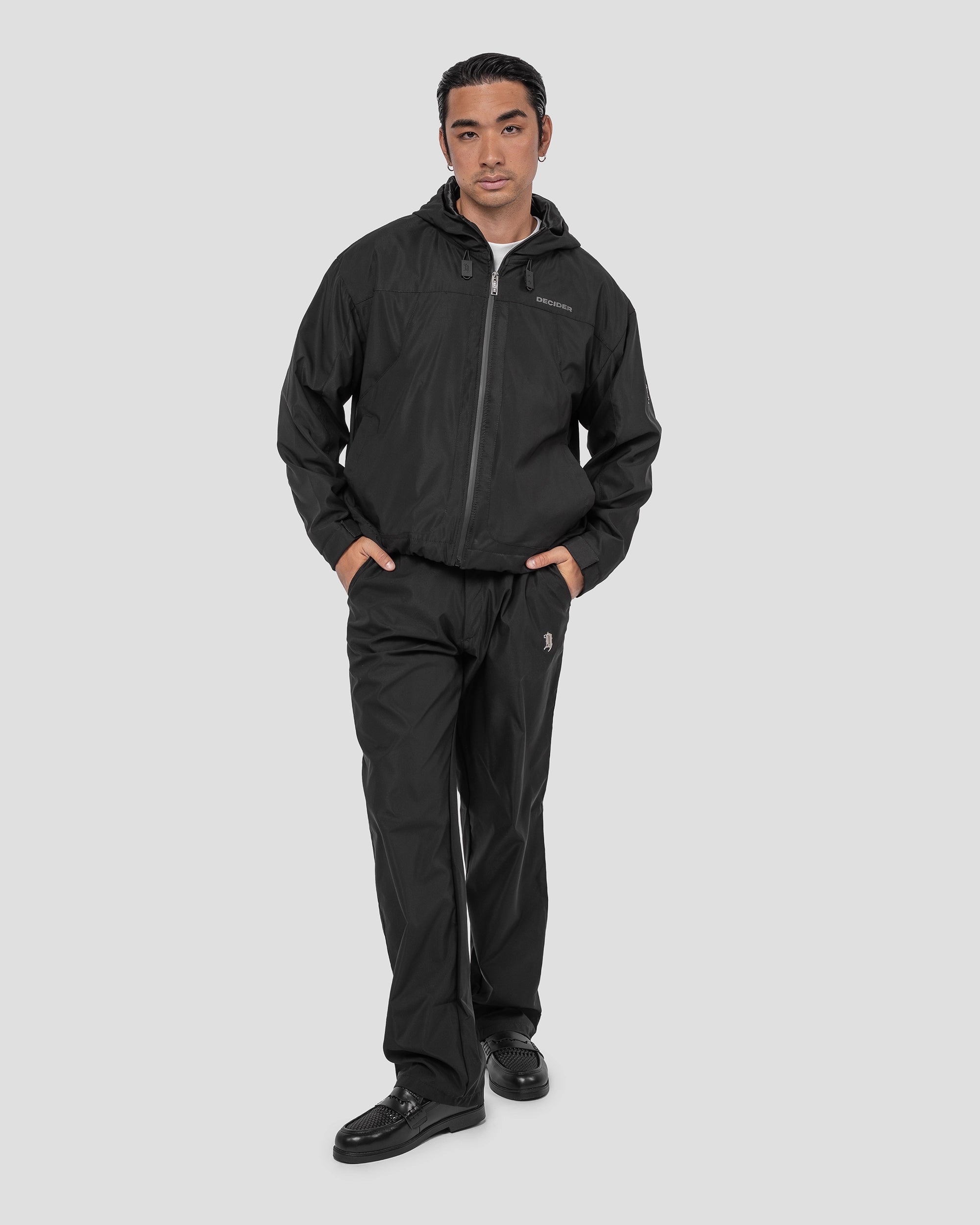 Technische Kapuzenjacke Schwarz
