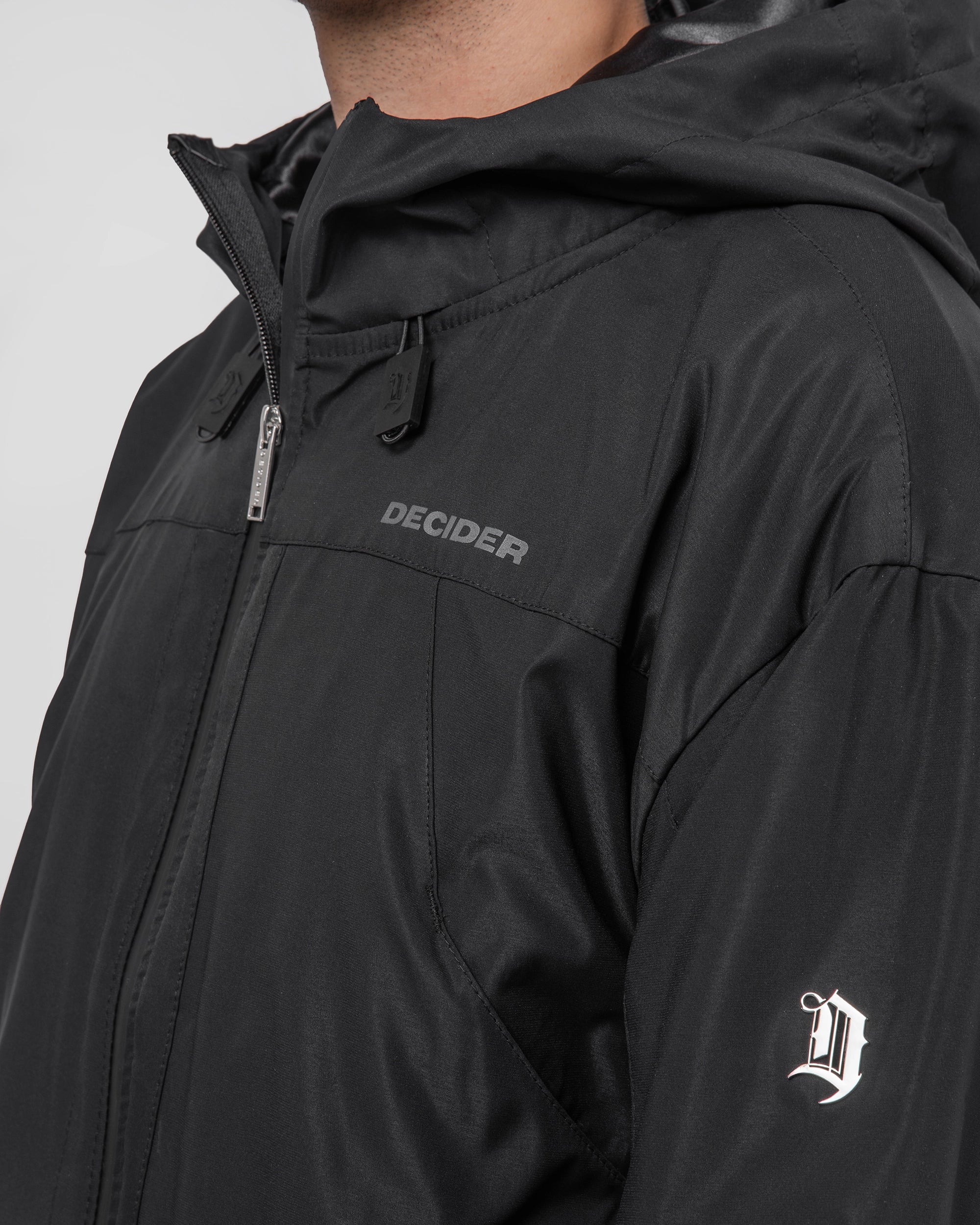 Technische Kapuzenjacke Schwarz