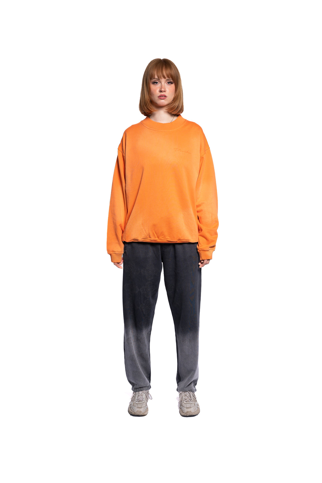 Oversized Decider Damen Sweatshirt in einem lebendigen Orange