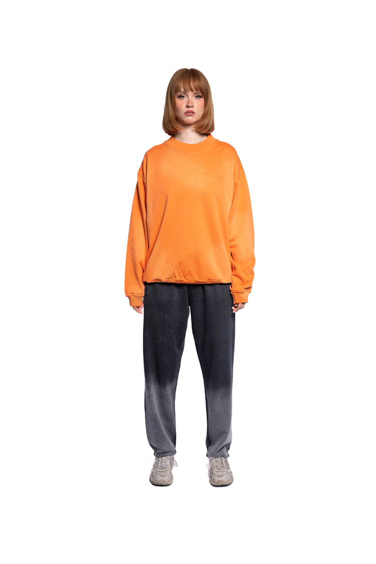 Oversized Decider Damen Sweatshirt in einem lebendigen Orange